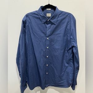 I. Crew Slim-Fit Cotton Button-Down in Blue with Red Polka Dots - Men’s (L)